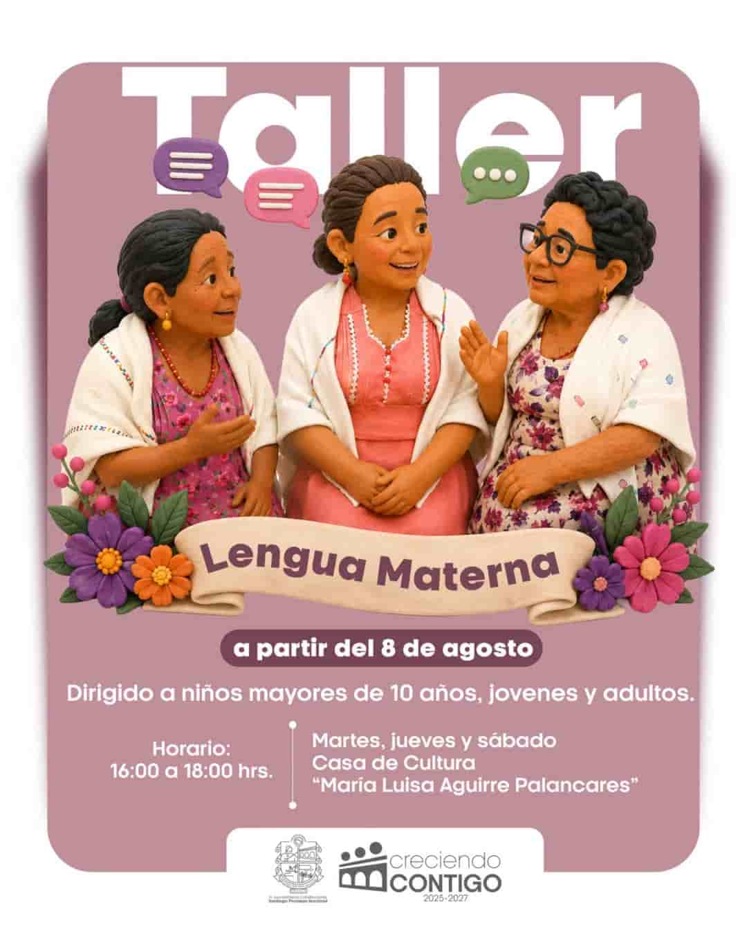 Talleres Culturales en Casa de Cultura María Luisa Aguirre Palancares