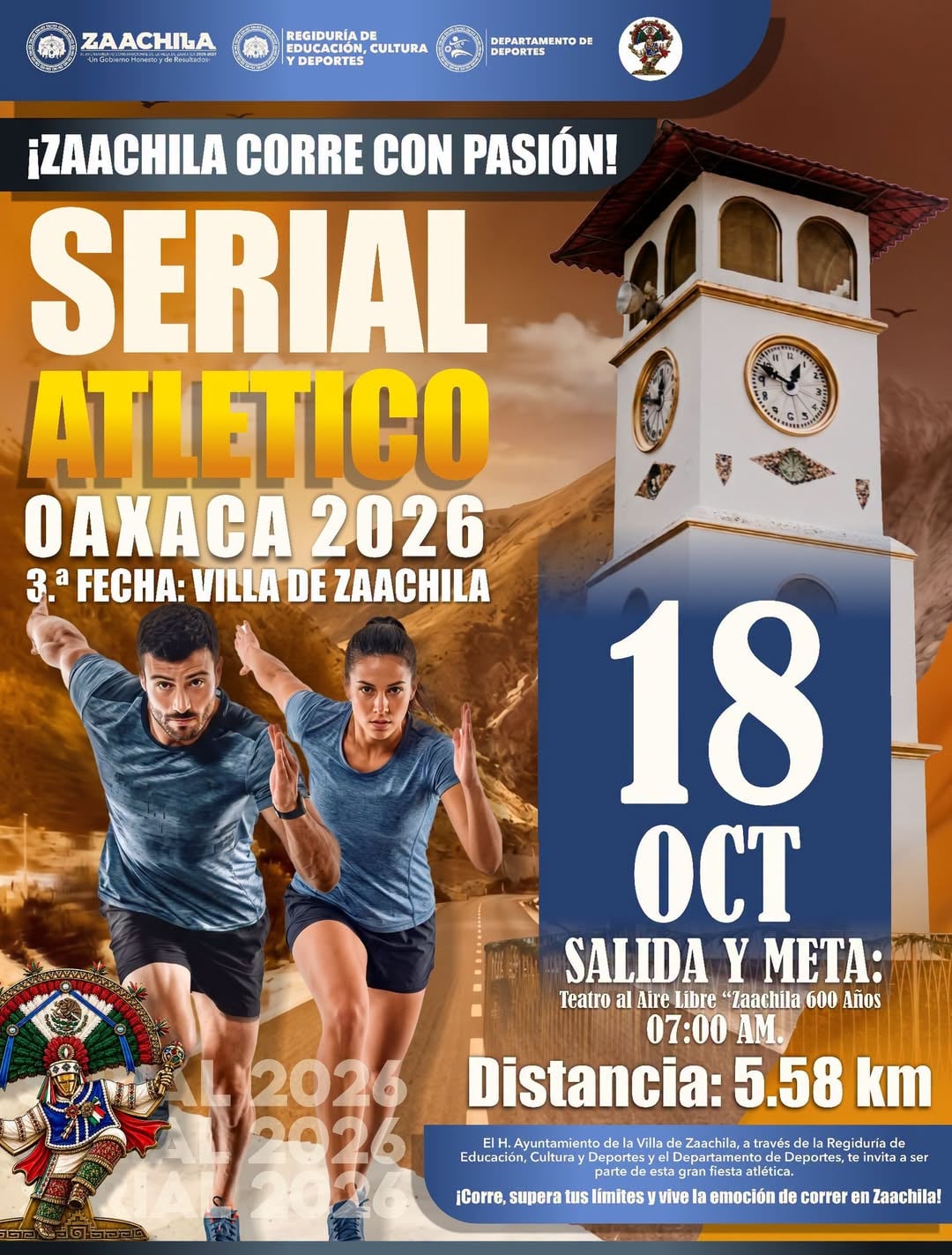 Serial Atlético Oaxaca 2026 - 3.ª Fecha: Villa de Zaachila — evento en Oaxaca en Teatro al Aire Libre "Zaachila 600 Años"