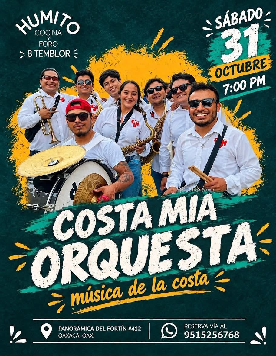 Costa Mia Orquesta - Música de la Costa — evento en Oaxaca en Humito Cocina y Foro