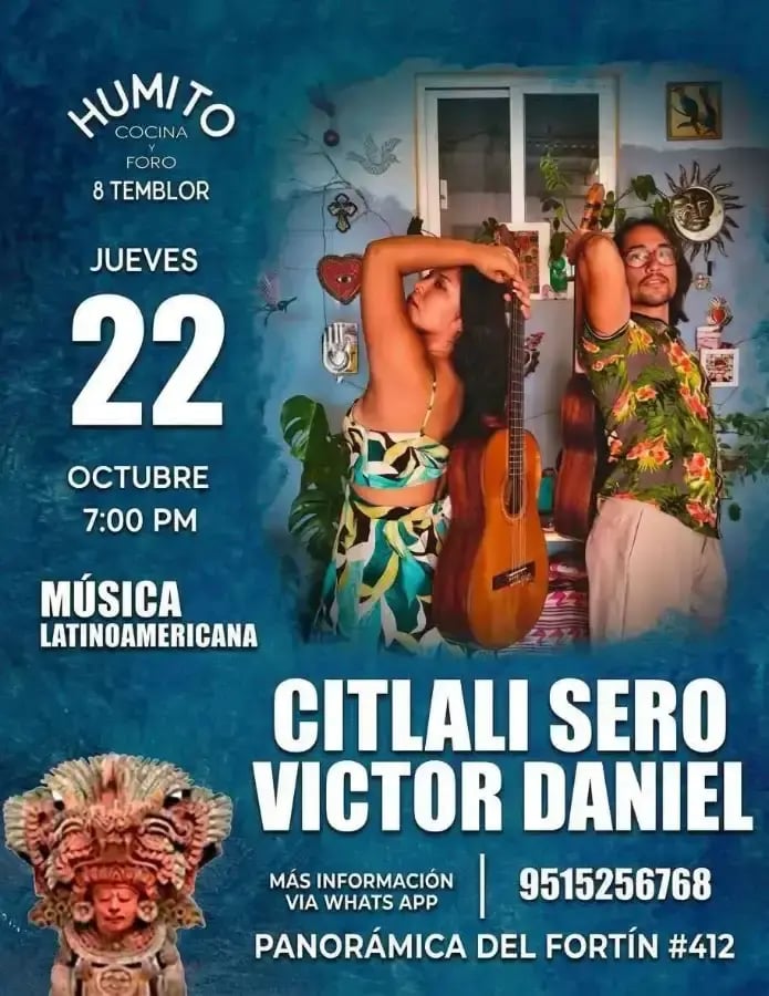 Música Latinoamericana con Citlali Sero y Victor Daniel — evento en Oaxaca en Humito Cocina y Foro