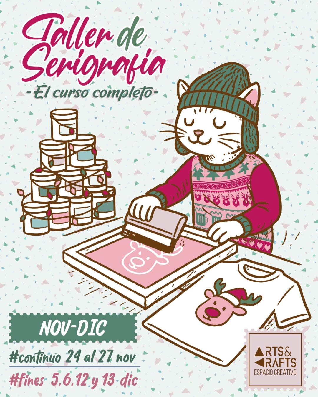 Taller de Serigrafía - El curso completo — evento en Oaxaca en Arts & Crafts Espacio Creativo