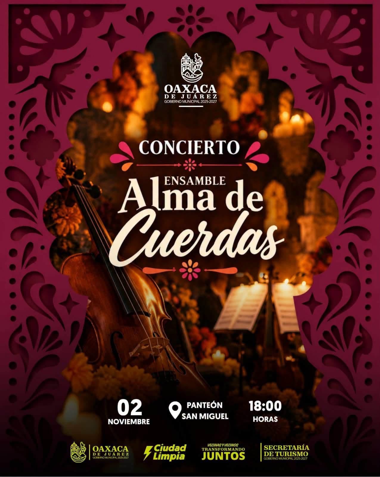 Concierto Ensamble Alma de Cuerdas — evento en Oaxaca en Panteón San Miguel