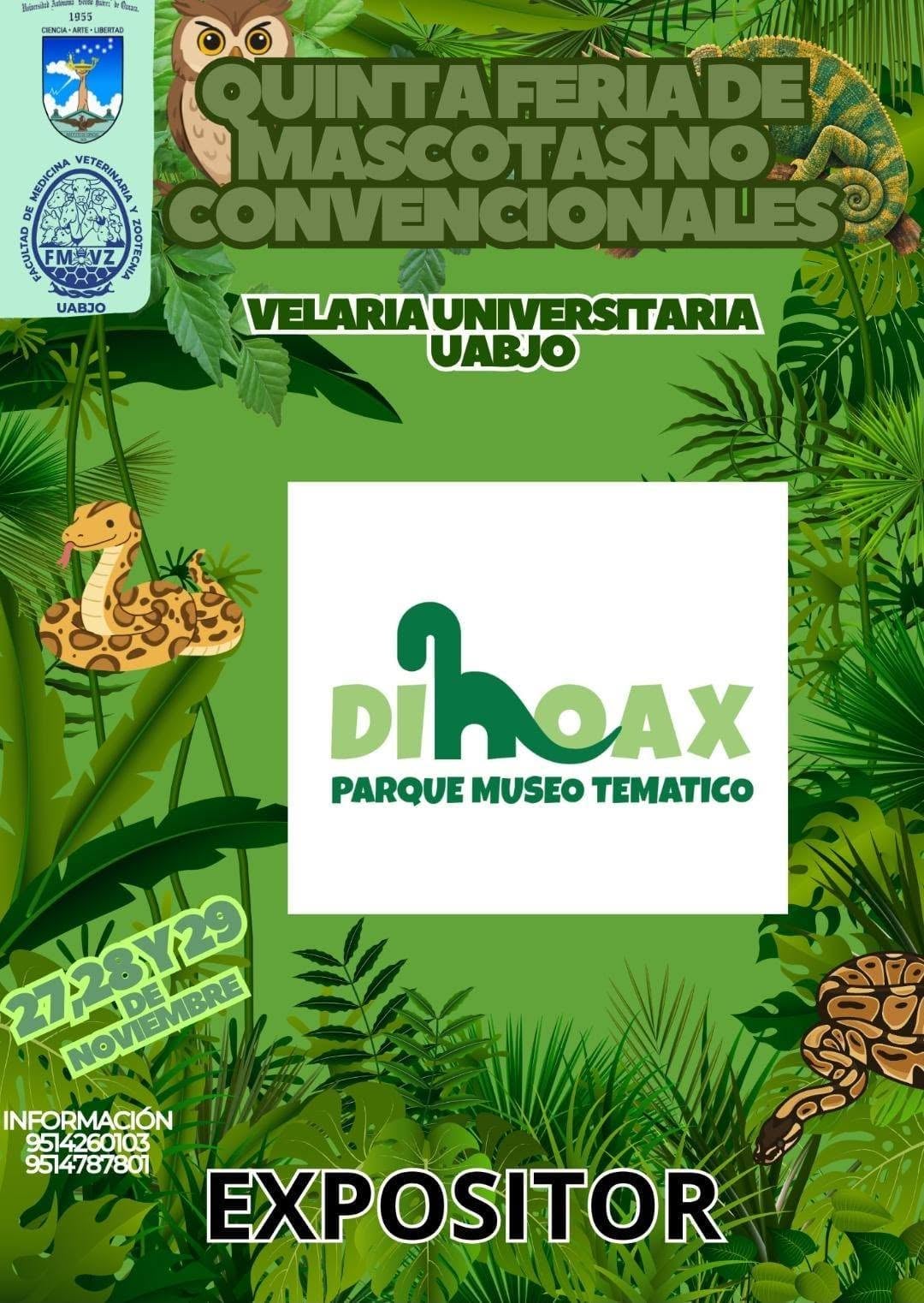 Quinta Feria de Mascotas No Convencionales — evento en Oaxaca en Velaria Universitaria UABJO