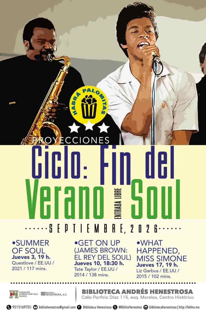Ciclo de Cine y Música Soul en la Biblioteca Andrés Henestrosa