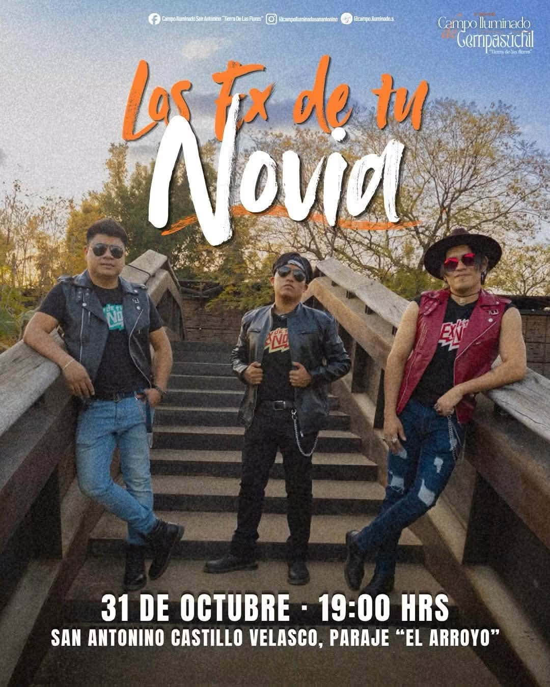 Los Fx de tu Novia en Campo Iluminado de Cempasúchil — evento en Oaxaca en San Antonino Castillo Velasco