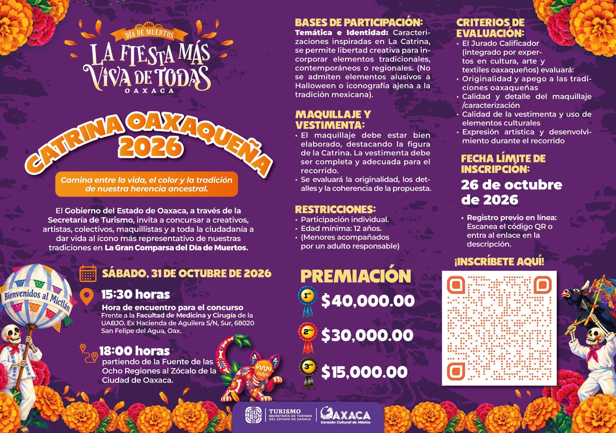 Catrina Oaxaqueña 2026 - La Fiesta Más Viva de Todas — evento en Oaxaca en Facultad de Medicina y Cirugía de la UABJO