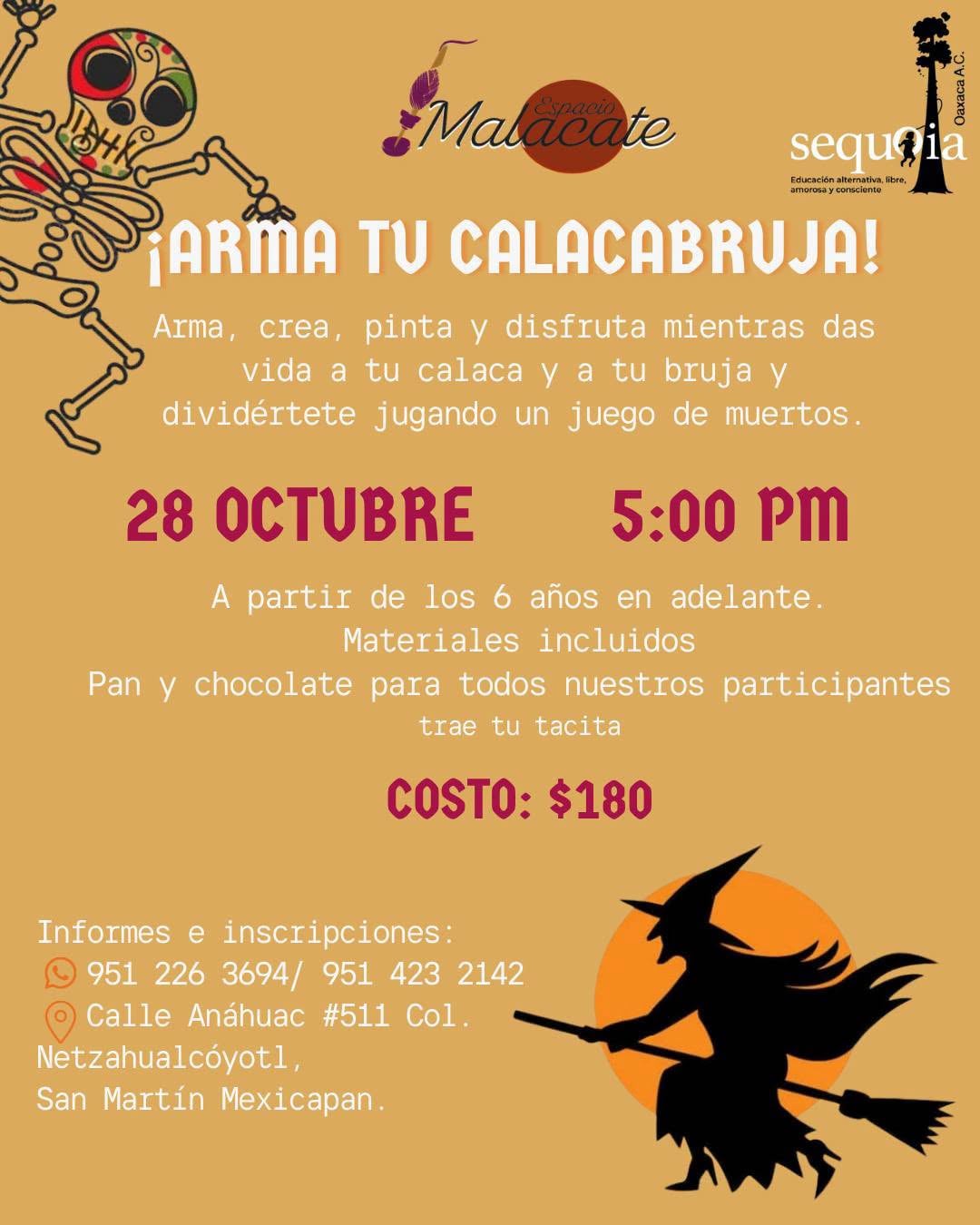 ¡Arma tu Calacabruja! — evento en Oaxaca en Calle Anáhuac #511