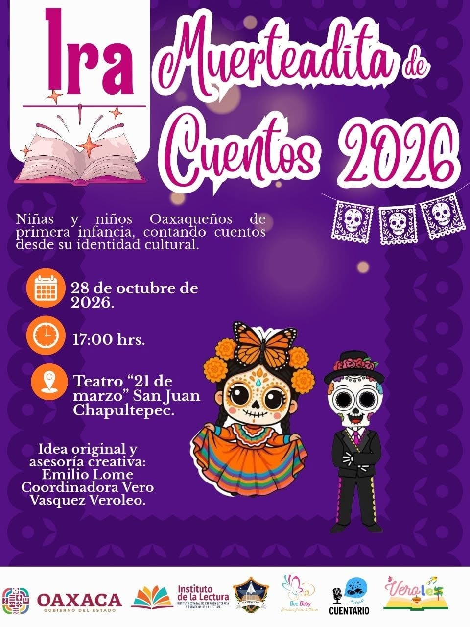 1ra Muerteadita de Cuentos 2026 — evento en Oaxaca en Teatro "21 de marzo"