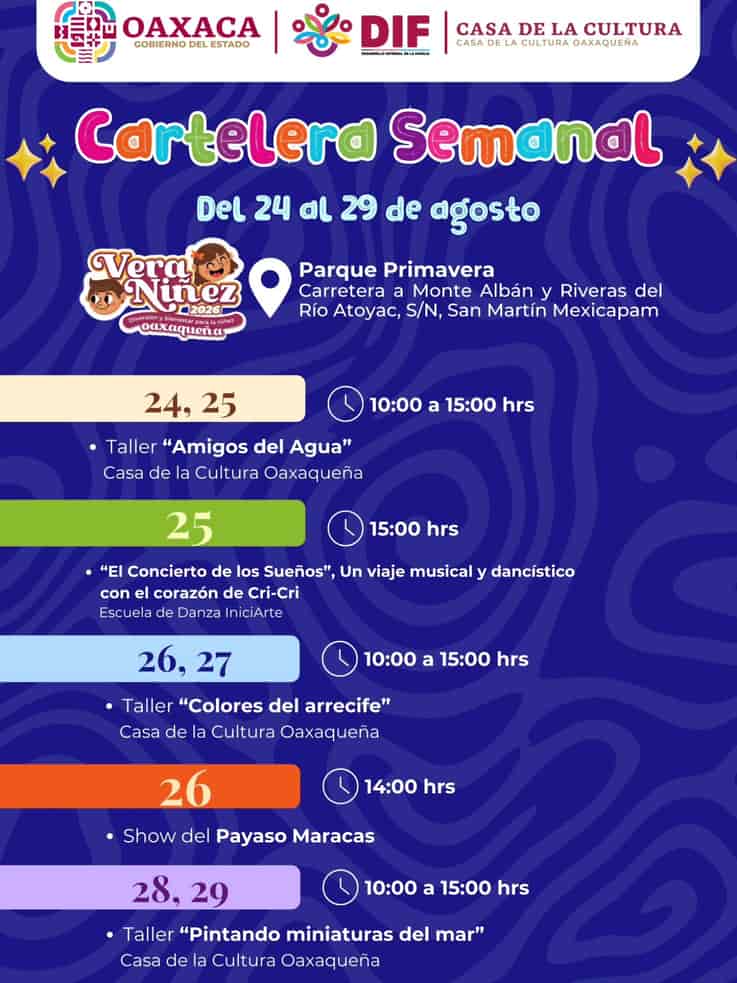 Verano para la Niñez Oaxaqueña en Parque Primavera