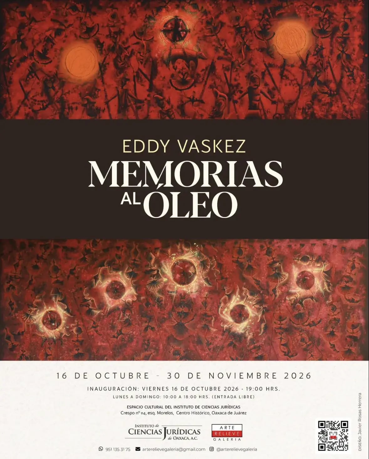 Eddy Vaskez: Memorias al Óleo — evento en Oaxaca en Espacio Cultural del Instituto de Ciencias Jurídicas