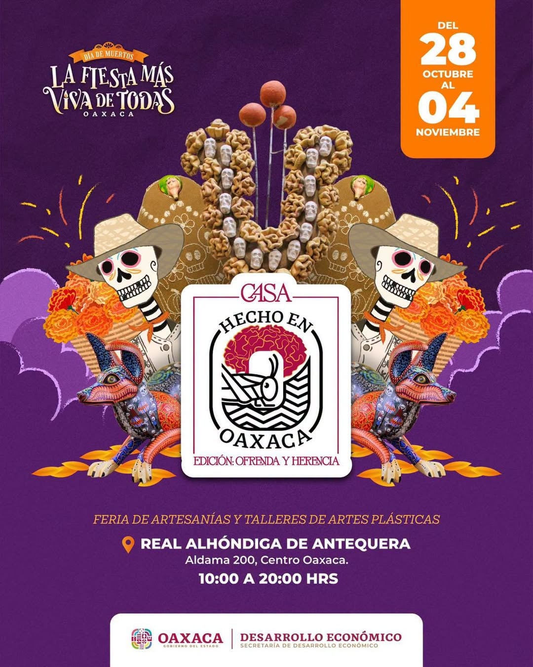 Casa Hecho en Oaxaca: Edición Ofrenda y Herencia — evento en Oaxaca en Real Alhóndiga de Antequera