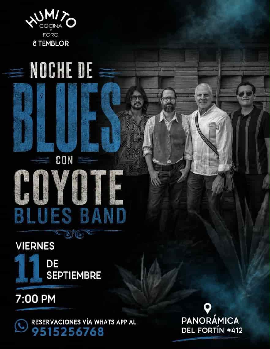 Noche de Blues con Coyote Blues Band en Humo Cocina y Foro 8 Temblor