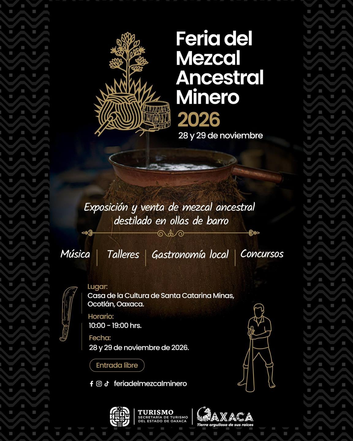 Feria del Mezcal Ancestral Minero 2026 — evento en Oaxaca en Casa de la Cultura de Santa Catarina Minas