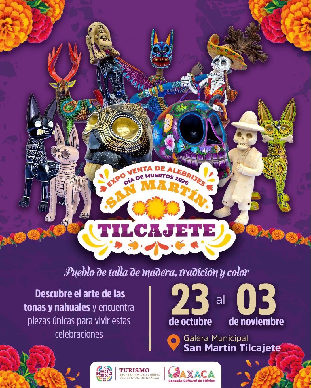 Expo Venta de Alebrijes Día de Muertos 2026 San Martín Tilcajete — evento en Oaxaca en Jacobo & María Ángeles