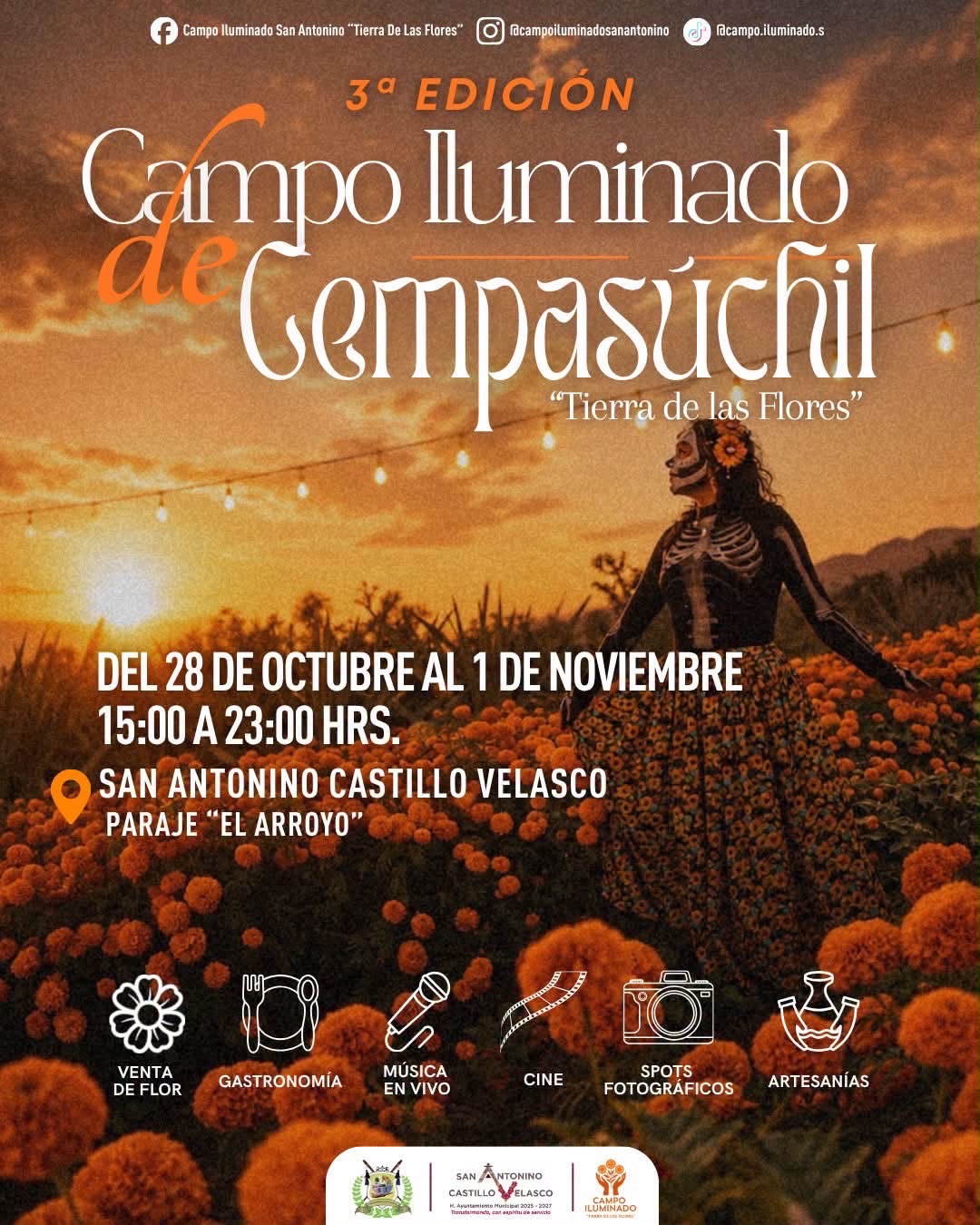 3ª Edición Campo Iluminado de Cempasúchil "Tierra de las Flores" — evento en Oaxaca en Festival Del Corte de la Flor de Gallo