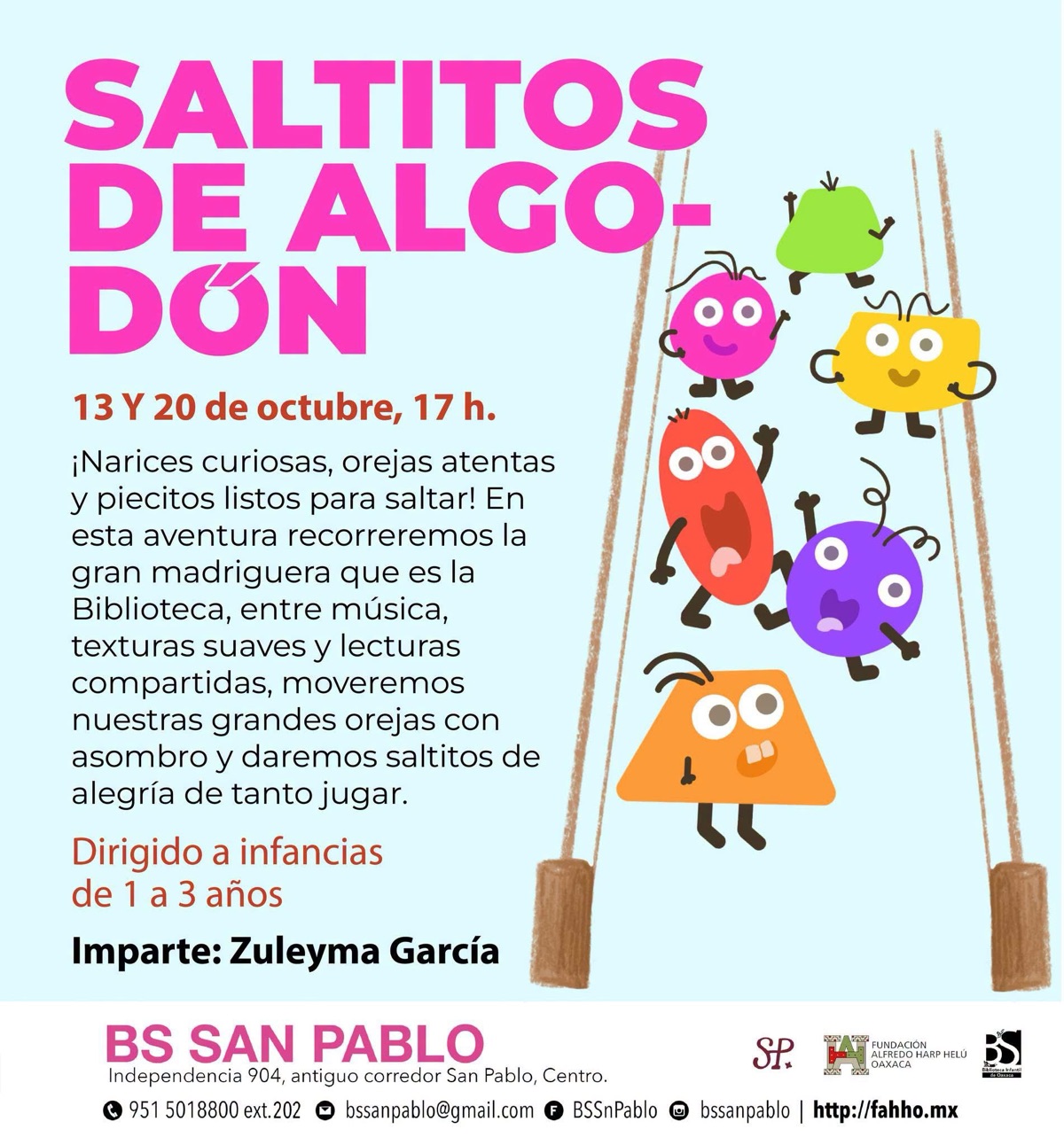 Saltitos de Algodón — evento en Oaxaca en Centro Cultural San Pablo
