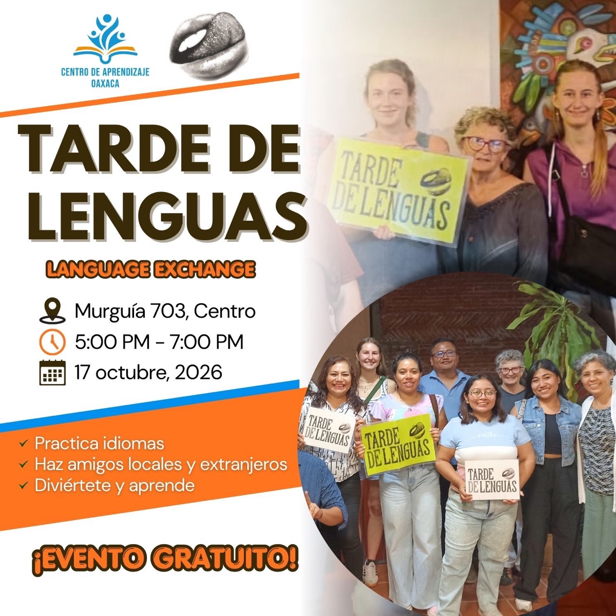 Tarde de Lenguas - Language Exchange — evento en Oaxaca en Murguía 703