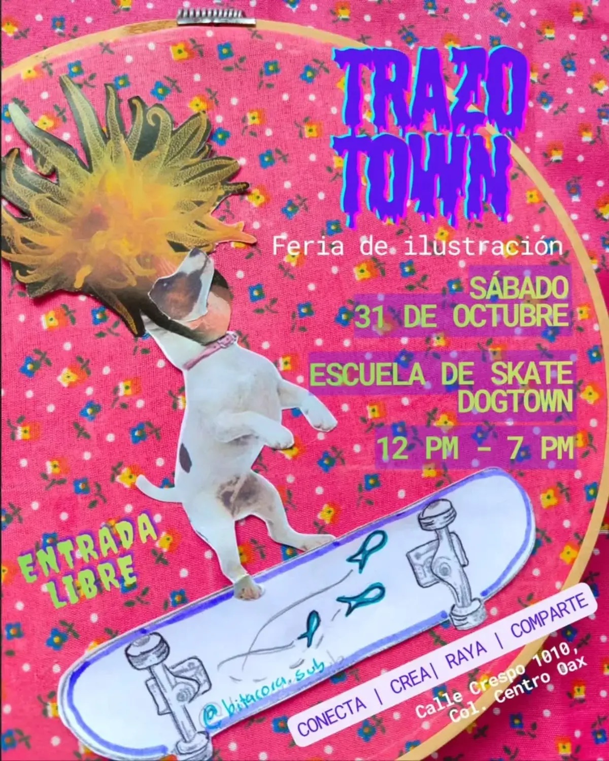 Trazo Town: Feria de Ilustración — evento en Oaxaca en Dogtown Oaxaca Escuela de Skate