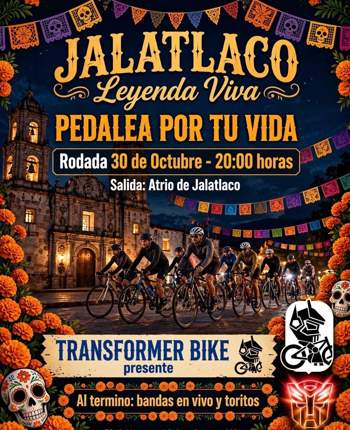 Jalatlaco Leyenda Viva: Pedalea por tu vida — evento en Oaxaca en Arco de letras JALATLACO